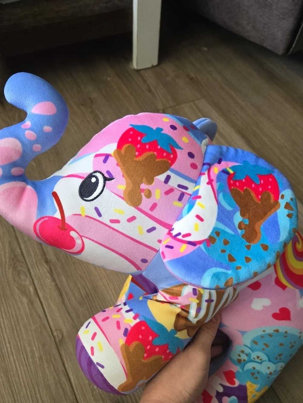 Pop Art Soft Elephant Sweet Treat Themed Stuffed Animal
